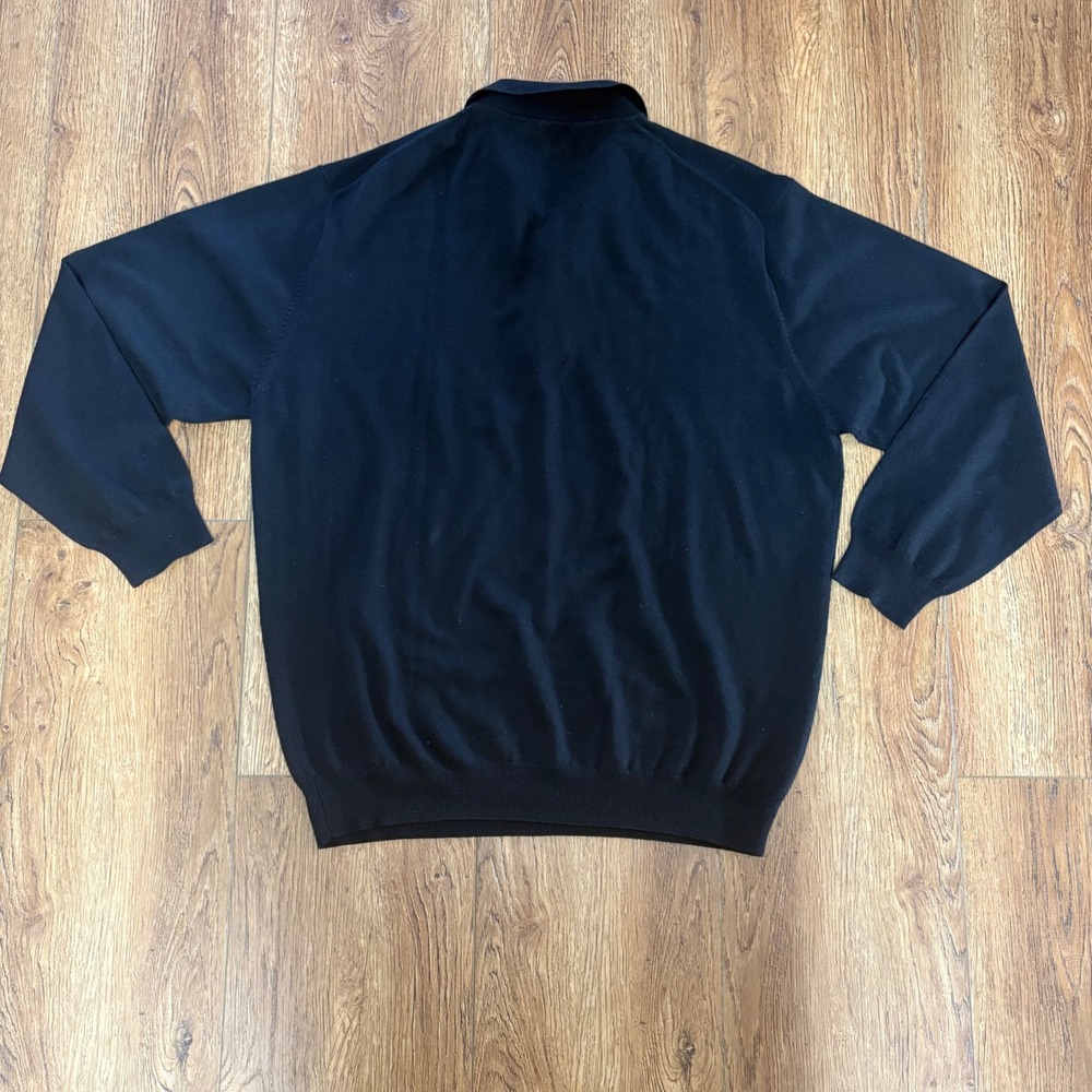 Jos. A. Bank Signature Collection 100% Merino Wool Polo Sweater Black Mens XXL - Picture 8 of 9